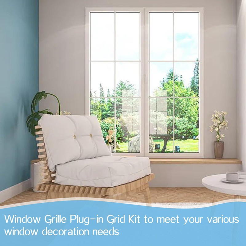 LYMOI 33 Ft Window Grille Inserts, Window Grid Kit, TPE