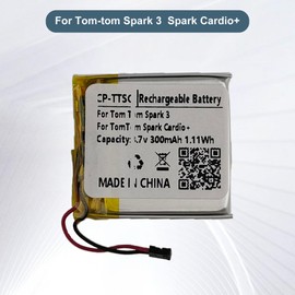E-YIIVIIL Rechargeable Battery CP-TTSC 300mAh/1.11Wh/3.7V for Tomtom Spark 3 Tomtom Spark Cardio+ Music Watch,with Repair Tool Kit