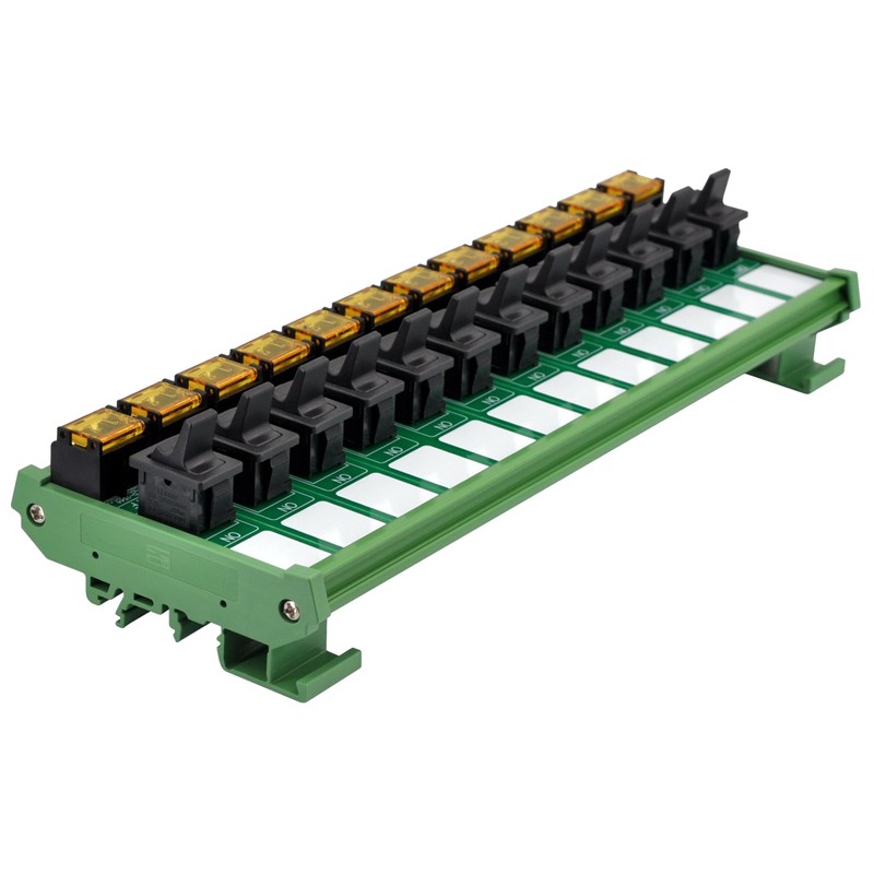 DIN Rail Mount Paddle Rocker Switch Module, 10Amp 250VAC /