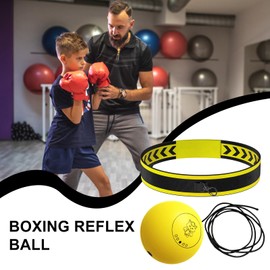 Boxing Reflex Ball Headband,Punching Speed Reaction Training Gear - Hand Eye Coordination Trainer Fun Sports Equipment for Enthusiasts and Professionals Enhancing Skills