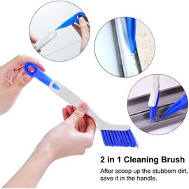 DABOBOTOOL4 Pieces Cleaning Brush Small Scrub Brush for Cleaning Bottle Sink Kitchen Brush, Edge Corner Grout Bathroom Cleaning Brushes, Sliding Door or Window Cleaning Brush