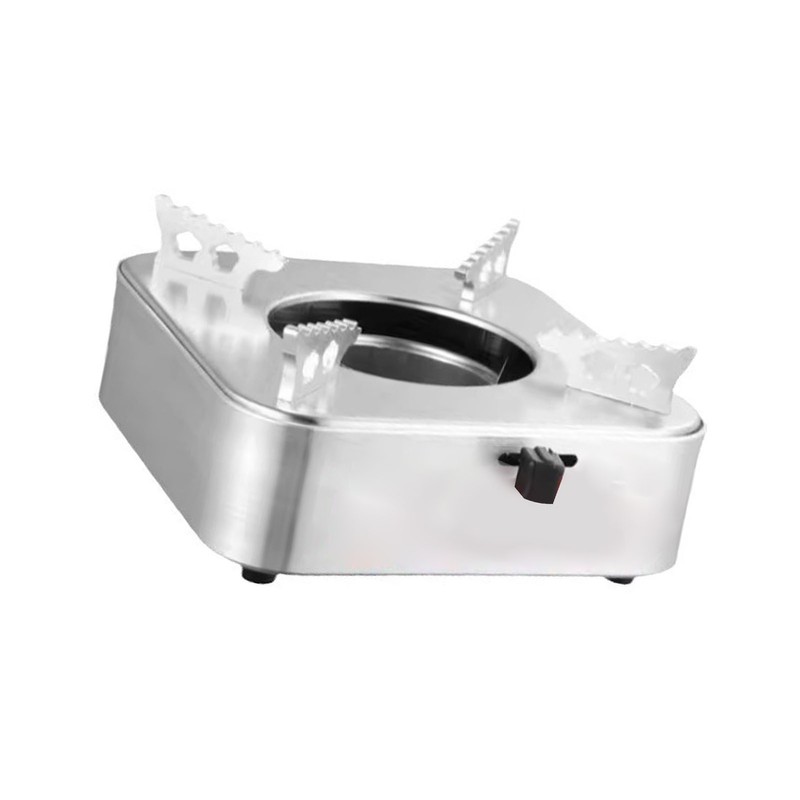 Square Camping Stove Fast Heating Adjust Fire Portable Alcohol Burner