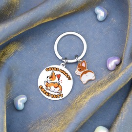 Corgi Gifts for Corgi Lovers Cut Corgi Keychain for Women Teen Girls Friends Dog Mom Funny Birthday Christmas Corgi Present for Dog Owners