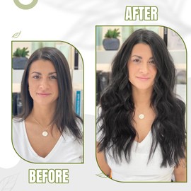 RUNATURE Black Clip in Hair Extensions Human Hair 12 Inch Off Black Clip in Extensions Brazilian Real Human Hair Clip in Extensions Double Weft Remy Hair Straight 50g 3pcs