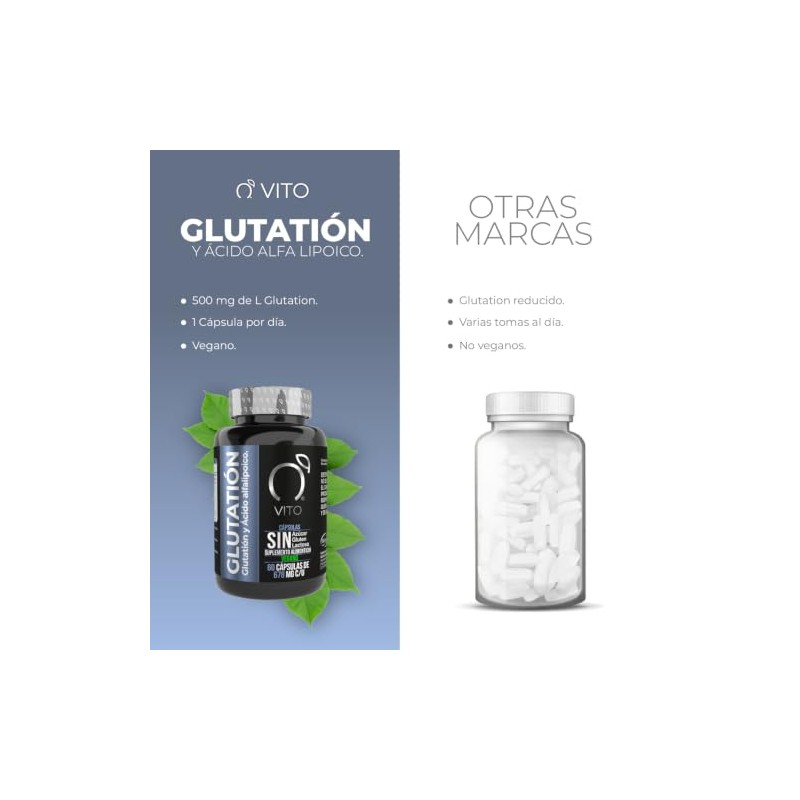 VITO - Glutatión con Ácido Alfa Lipoico - 60 Cápsulas