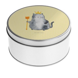 Mr. & Mrs. Panda Tin Box Round Cat King Gift Cat Decoration Cat Friend Cat Motif Storage Container Cat Home Metal Tin