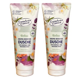 Dresdner Essenz Aroma Booster Shower Gel Relax Vegan 2x 250 ml Pack of 2