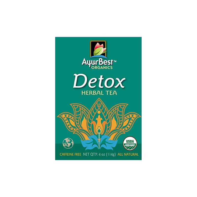 AyurBest Detox Herbal Tea USDA Certified Organic, Net Wt. 4