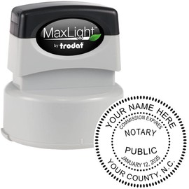 Premium Pre-Inked Notary Public Stamp for North Carolina, 1-5/8 Size, NC Notary Stamp - State Board Compliant, Ideal for Notary in North Carolina - Long-Lasting Notary Stamp North Carolina
