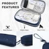 Tking Versatile Travel Organiser with Zip, Double Layer Electronic Accessories,