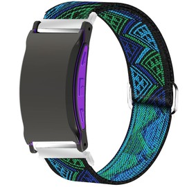 Lamshaw Compatible for Shock Clock 3 Bands, 22mm Stretch Elastics Nylon Adjustable Replacement Strap Accessories for Men & Women Compatible for Pavlok Shock Clock 3 (blueprint), Onesize