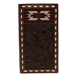 M&F Western Nocona Rodeo Wallet Southwestern Inlay & Lace Brown One Size