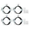 sourcing map 4 Pcs Adjustable Pipe Bracket Clamp, 2-1/2"(64mm) Wall