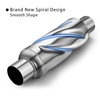 Peastorm Glasspack 2.25 Inch Muffler Exhaust Pipe, Universal Performance Resonator