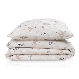 Julius Zöllner Savannah Jersey Bed Linen 100 x 135 cm and 40 x 60 cm Children's Bed Linen Tested for Harmful Substances Beige