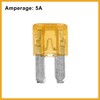 Partuto 5pcs 5A 5Amp Car Mini Blade Fuses for Boat