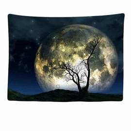 Ulticool - Tapestry Decoration Home - Natural Full Moon Night Hippie Bohemian - 200 x 150 cm - Wall Towel Wall Hangings - Accessories for Bedroom Living Room Children's Room