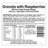 EXPEDITION FOODS expeditionfoods.com Granola with Raspberries (High Energy Serving /