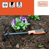 BLACK+DECKER Double Hoe - 3 Prong and Heel - 30cm