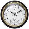 Infinity Instruments Classic Trim Plastic 12" Indoor/Outdoor Wall Clock with