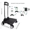 Backpack Trolley Wheeled Cart-Backpack Hand Truck with Luggage Strap,Aluminium Alloy