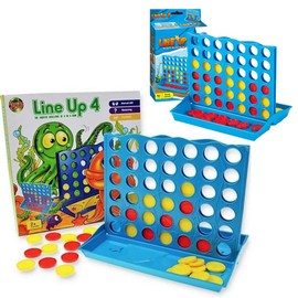 Ms.0 3D 4 in a Row 4 in a Row Set, Set of 2 Large & Small, 3D Puzzle, Competition, Educational, Imported Safety Checked, PL Insurance Company,