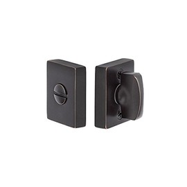 Emtek 818TP Modern Thumbturn Privacy Lockset with 7 Finish Options (Oil Rubbed Bronze (US10B))