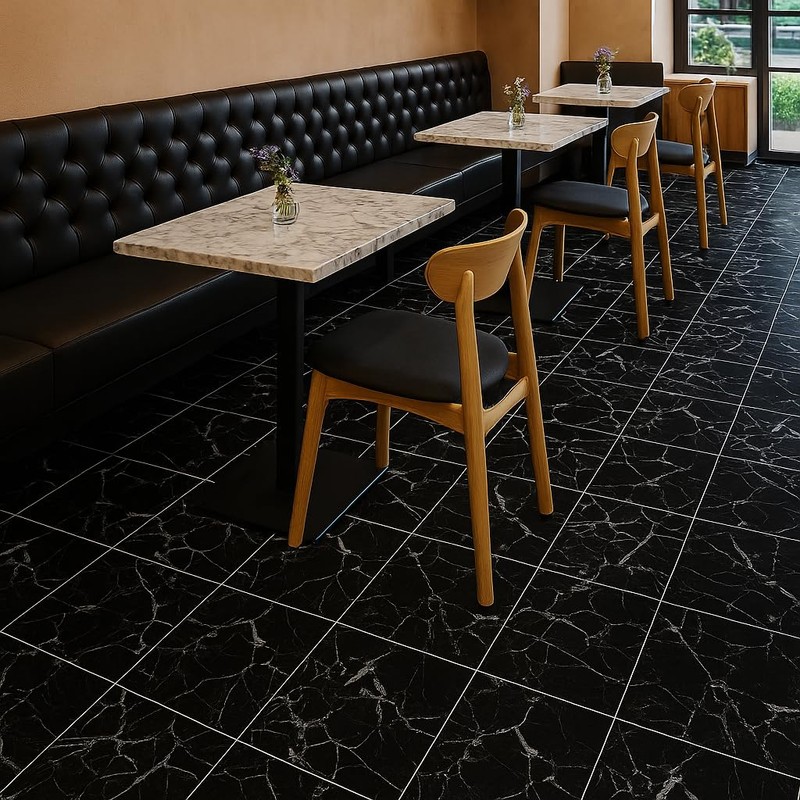 Tenedos China Black Marble 12x12 Polished Tile – Natural Stone