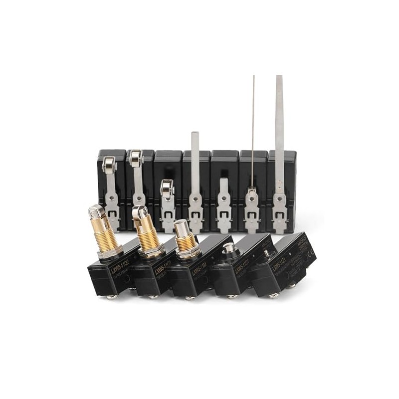 2-Pack Micro Limit Switch with Plunger 15A 250V 1NO 1NC