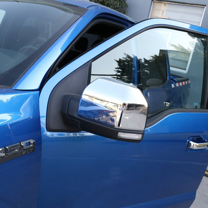 JeCar Side Mirror Cover Trim for Ford F150 2015-2020 Chrome