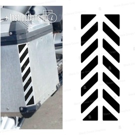 2 x Reflective Stickers for Touratech Motorcycle Aluminium Panniers (Black 071)