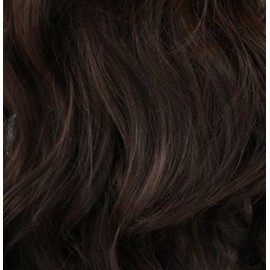 One Piece Clip In Hair Extension - Medium Brown - Wavy/Curly - 23in / 58cm - 5 Clips 120g - Heat Resistant - Looks and Feels like Real Hair