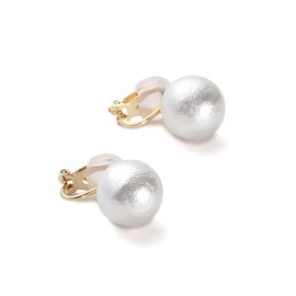 Cotton Pearl Earrings, Pearls, Choose from 3 Colors & 4 Sizes