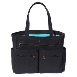 Weekender Bag Carry On Bag Overnight Tote Travel Duffle with 13 Pockets for Travel,Work，Gym,Beach,Teacher,Nurse, Black, 20 x 14 7 inches, Casual