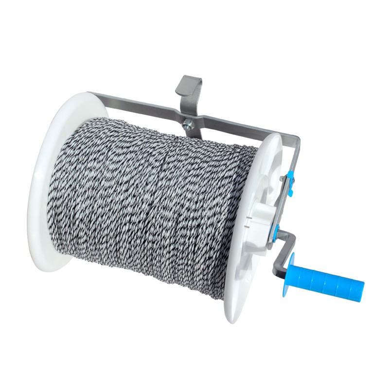 EFencSolv Electric Fence Maxi Geared Reel Prewound 3280ft 6 Stainless