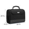 CURMIO Bartender Bag Cocktail Set Storage Carrying Case, Black