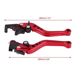 Gorgeri for Dirt Bike Brake Lever Lever Brake, Pair of 22mm 7/8" CNC Aluminum Motorcycle Clutch Drum Brake Lever Handle Universal(Red)