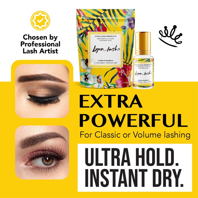 Extra Powerful Eyelash Extension Glue - Lyon Lash 5ml Performance
