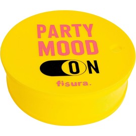 Fisura – Original drink cover. Reusable drink spiking prevention silicone. Washable drink protection cup Straw hole. ("Party Mood", Yellow, 3 pcs)