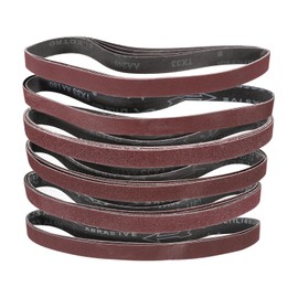 sourcing map 18pcs 1 x 30" Sanding Belts 3pcs Each of 60/80/120/150/240/400 Grit Aluminium Oxide Flush Joint Belt Sander Paper for Metal Woodworking Automotive Repair