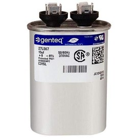 B9456-53 - 15 uf MFD 370 Volt VAC - Goodman Oval Run Capacitor Upgrade