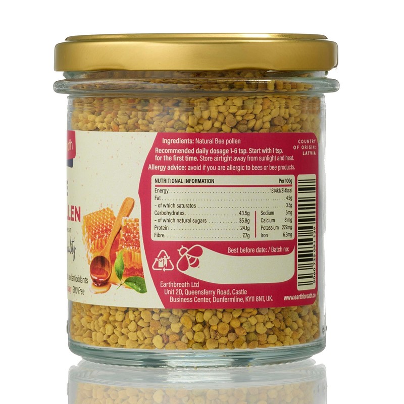Earthbreath Bee Pollen Granules - 200gr - Pure Raw Natural