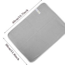 SINLAND Quick Dry Micro Fiberglass Glass Cleaning Cloth Kitchen Dish Cleaning Towel 6pcs 11.8 x 15.7 inches (30 x 40 cm), Gray