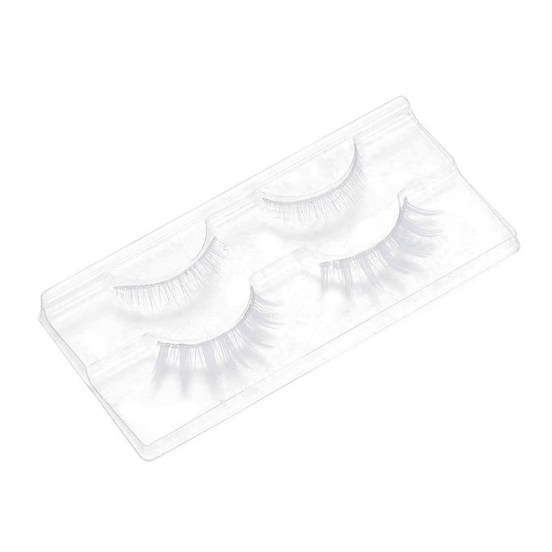 2 Pairs White False Eyelashes Cosplay Eyelashes Fashion Extension Makeup