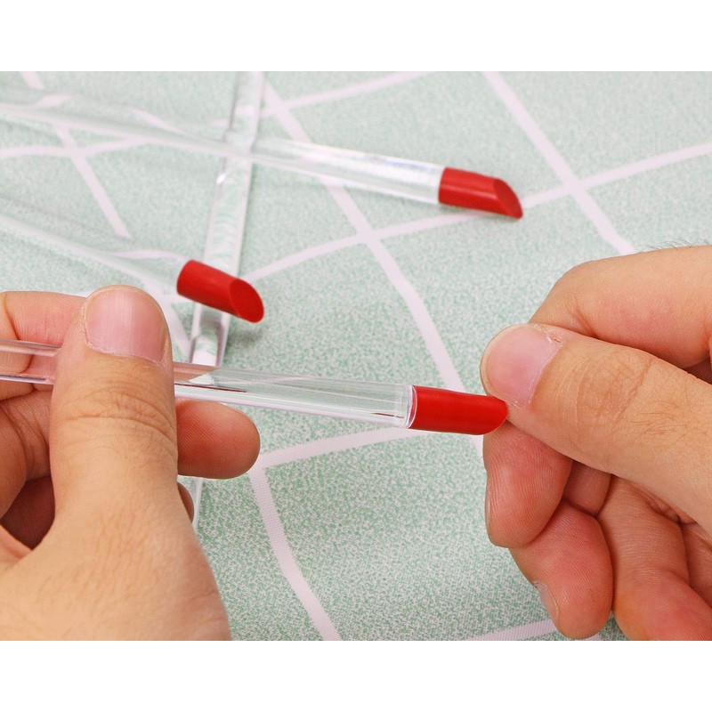 ONLYKXY 4 Pieces 17 cm Nail Cuticle Pusher, Red Rubber