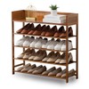 latifolia Bamboo Shoe Rack, 5-Tier Shoe Rack Organizer for Entryway,
