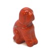 Red Jasper Dog, Stoned Animal Dog, Gemstone Animal Jasper Red