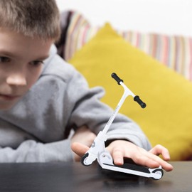 Kids Kick Scooter | Foldable 2-Wheel Finger with Brake - Fingertip Movement, Educational Toys, Fun Finger Board Accessories, Non-Slip Grip, Enhances Coordination