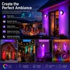 Meevt Outdoor Wall Lights, Square, 1 Pack, 1200LM RGBCW Smart