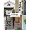 Modern Extra Large House Number, Solid Steel in Black, Fine